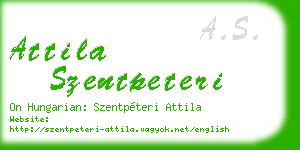 attila szentpeteri business card