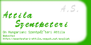 attila szentpeteri business card